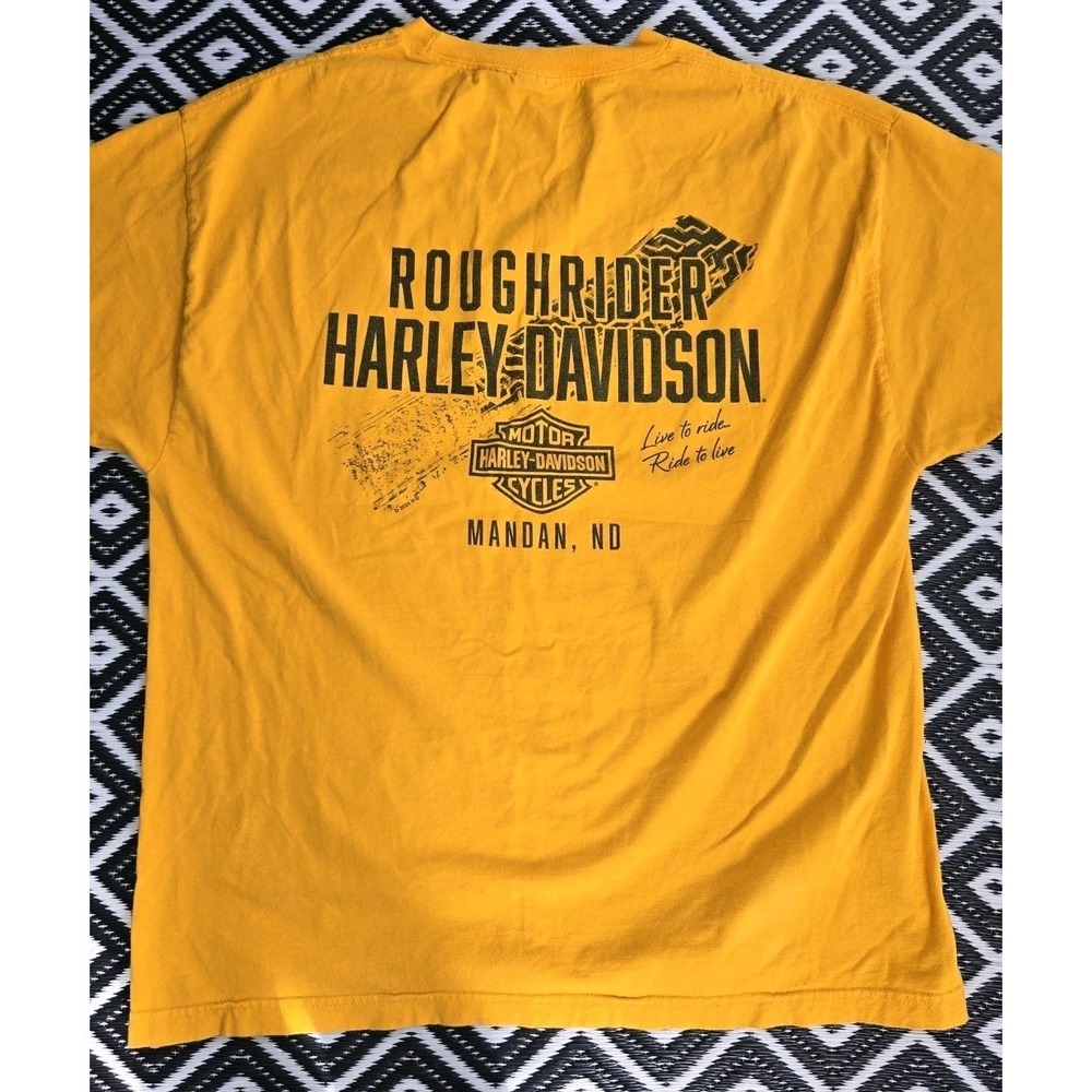 Harley-Davidson T-Shirt Mens XL Daylights Burnin Skeleton Cowboy Roughrider HD - Picture 8 of 10